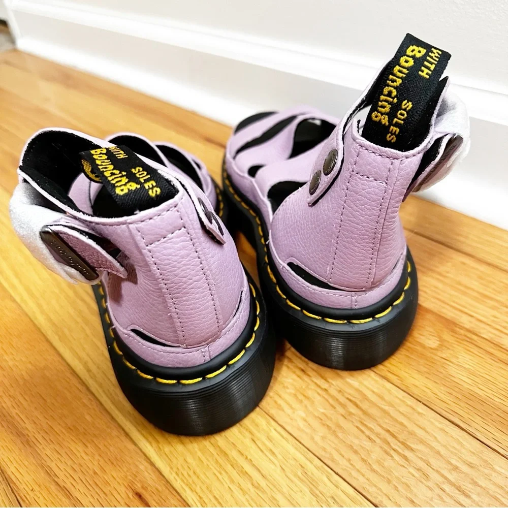 Urban Outfitters Dr. Martens's CLARISSA II PISA LEATHER PLATFORM STRAP SANDALS